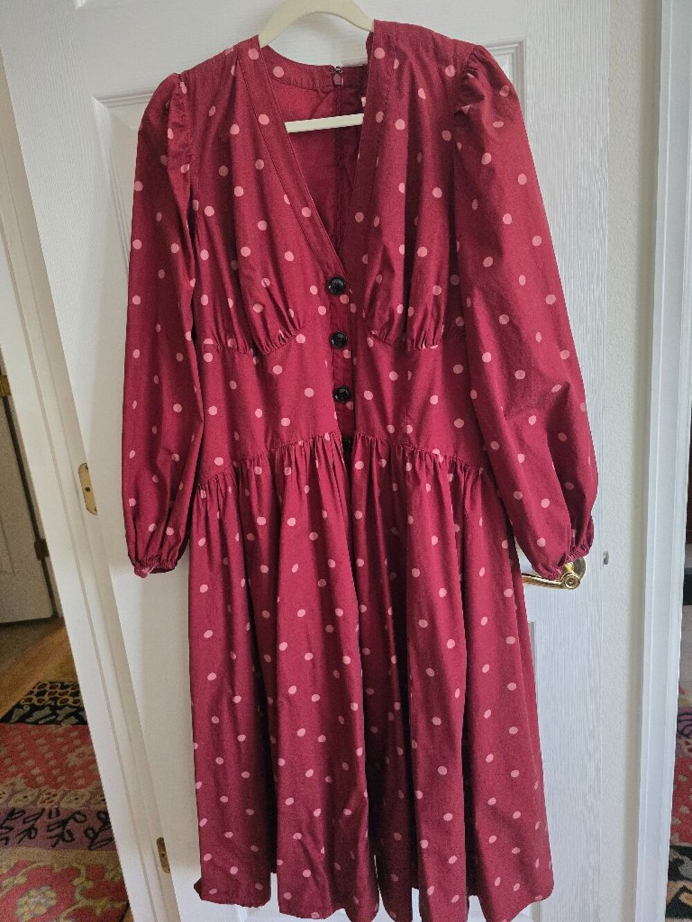 Anthropologie Hutch Polka Dot Dress Maxi 20W